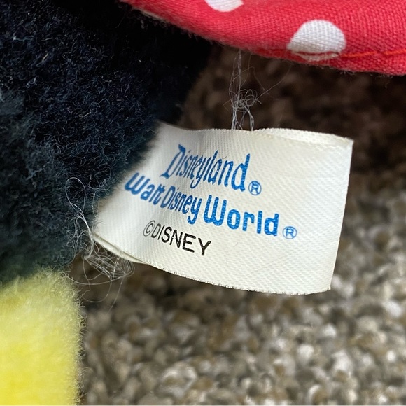 Vintage Disneyland Walt Disney World Minnie Mouse Plush Polka Dot Dress Toy - Picture 8 of 8